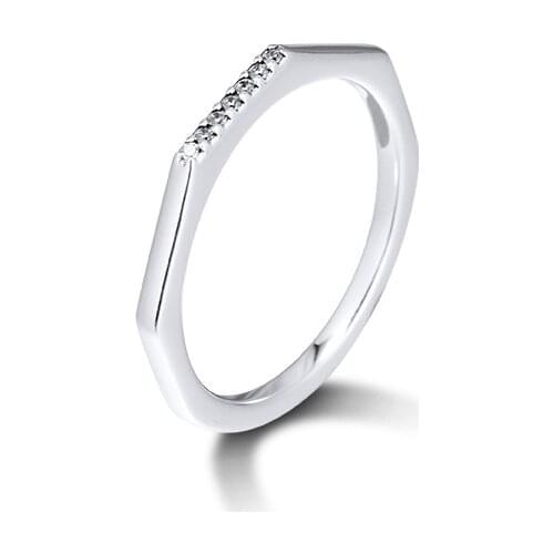 Clear CZ Multifaceted Rings 925 Sterling Silver Rings Jewelry 2019 New Arrival Autumn Rings for Women Crystal Jewelry Girl Rings