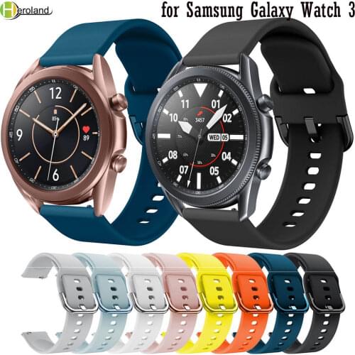 Watchband Silicone For Samsung Galaxy watch 3 45mm 41mm strap band Sport Smart Wristbands bracelet 20mm 22mm Watchstrap Correa