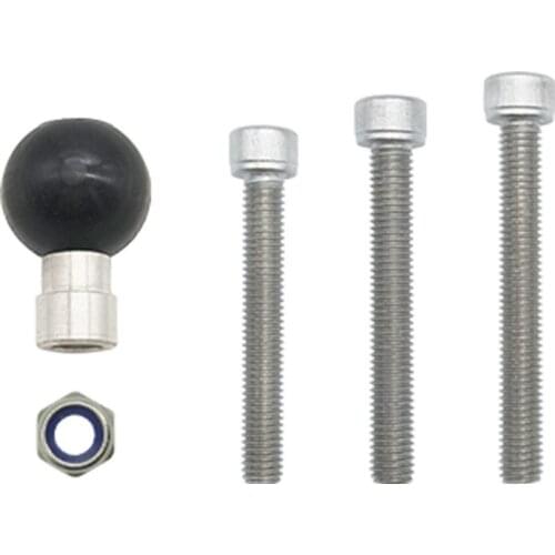 Motorcycle Handlebar Clamp Base 1 Inch 25mm Ball with M8 Screws for RAM Mount Gopro Action Cameras Cell Phone Smartphone