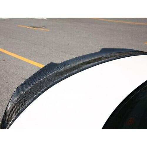 PSM Style Real Carbon Fiber Rear Trunk Boot Spoiler Wing HighKick Top Lip For Infiniti Q50 Q50S V37 Sedan 2014-2019 16 2018 2020