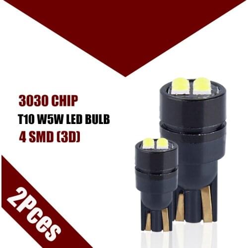 T10 W5W 3030 3D Chips Super bright Led Bulbs 12V 6000K Reading Lights Map Dome Lamp For Car Wedge Parking Light Interior Bulb