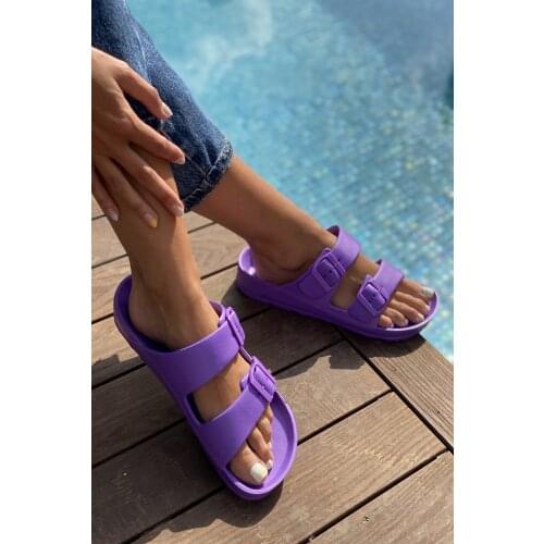 Womens buckled light sole beach essential slippers beach street fashion