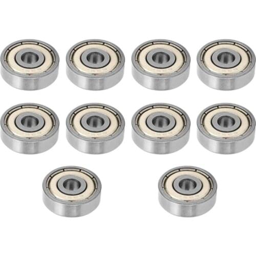 10Pcs 635-ZZ Deep Groove Ball Bearings Double-Sided Sealed Bearings for Skateboards Longboards Roller Skates 5X19X6mm