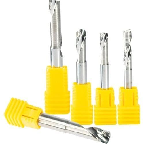 3PC SHK 8mm Single Flute Milling cutter for Aluminum Tool Solid Carbide CNC flat End mills Router bits,aluminum composite panels