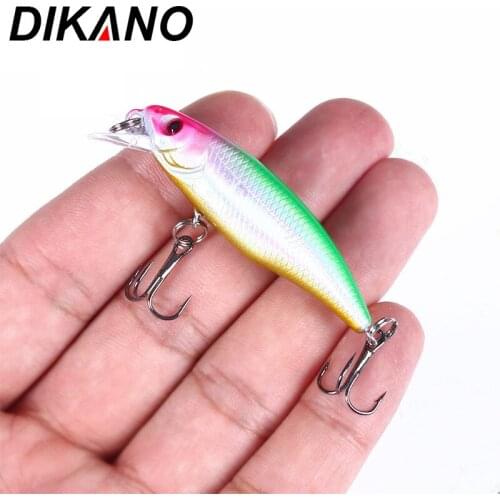 5pcs 6cm Fishing Lures Sinking Minnow Hard Bait For Lake Sea River Stream With Treble Barb Fishing Hook Fishhook