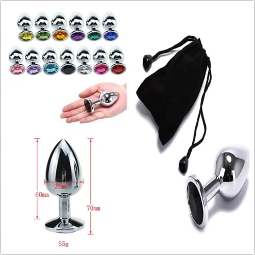 Stainless Steel Butt Plug Gay Anal Beads Crystal Jewelry Butt Plug Stimulator Dildo Plug Metal Anal Plug Sex Toys Wholesale
