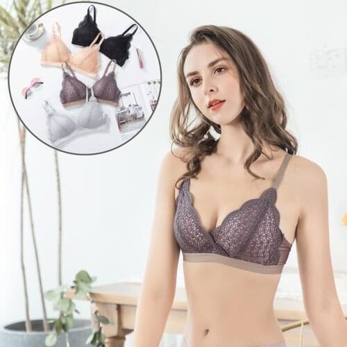 Sexy Lace Bras for Women Seamless Lingerie Wireless Bralette Push Up Underwear Female Deep V Brassiere Thin Soft Comfortable