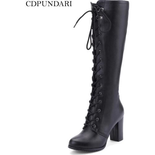 CDPUNDARI Women's High Boots