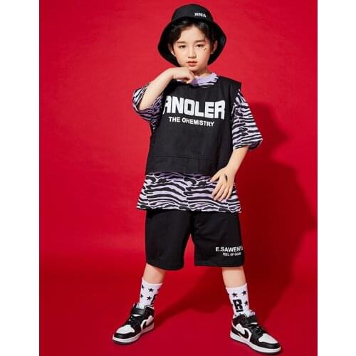 Kids Oversize Streetwear Hip Hop Short Sleeve Loose T-shirt Boys Girls Tops Tees Fashion Sports Sets Children Clothing Tracksuit