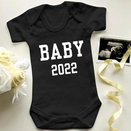 Baby Announcement Onesie Coming Soon Baby 2022 Newborn Baby Bodysuit Summer Boys Girls Romper Body Pregnancy Reveal Clothes