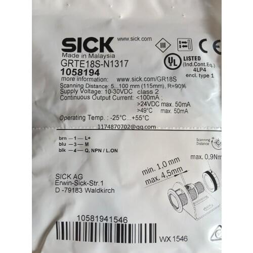 SICK MHT15-N2317 GRTE18S-N1317 100% new and original
