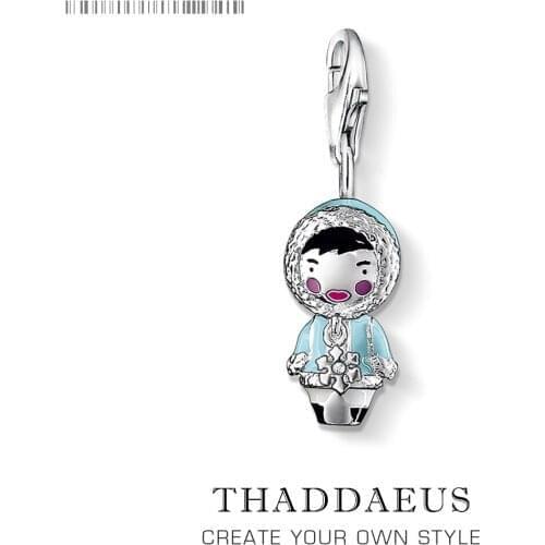 Charm Pendant Eskimo Doll 925 Sterling Silver For Women & Men Trendy Club Gift Europe Style 2017 New Brand Jewelry Fit Bracelet