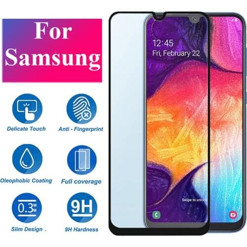 Original Glass For Samsung Galaxy A50 A30 A40 A70 A90 Case Full Cover Tempered Glass For Samsung M30 M20 M10 A10 A20 Phone Films