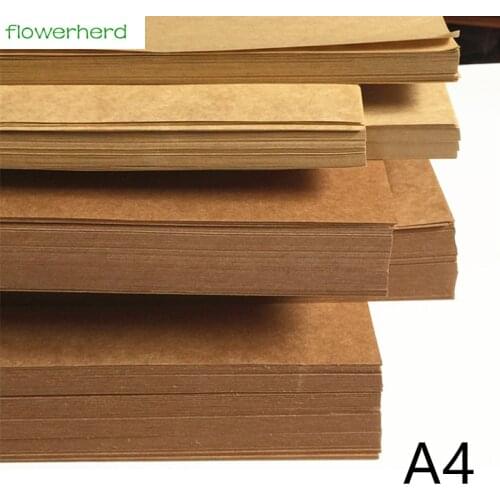 400gsm Thick 10/20/50pcs A4 Brown Kraft Paper DIY Handmake Card Making Craft Paper High Quality Thick Paperboard Cardboard
