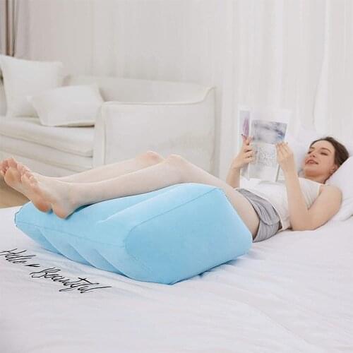 Portable Inflatable Foot Leg Pillow Cushion Pad Foot Rest Family Office Footrest Travel Airplane Sleeping Pillows