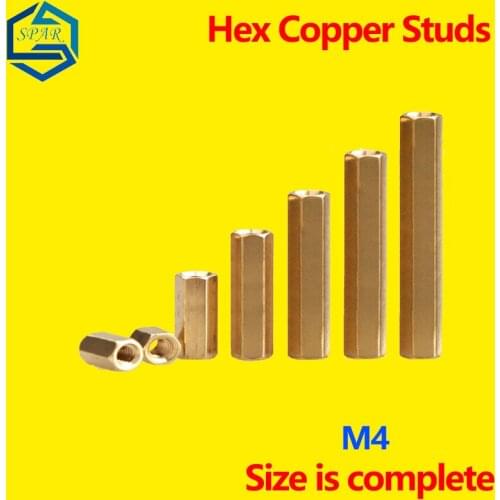 Hex Copper Studs hexagonal Copper Column double Head Isolation Column nut Column Computer Motherboard Brass Studs M3 M4 GB