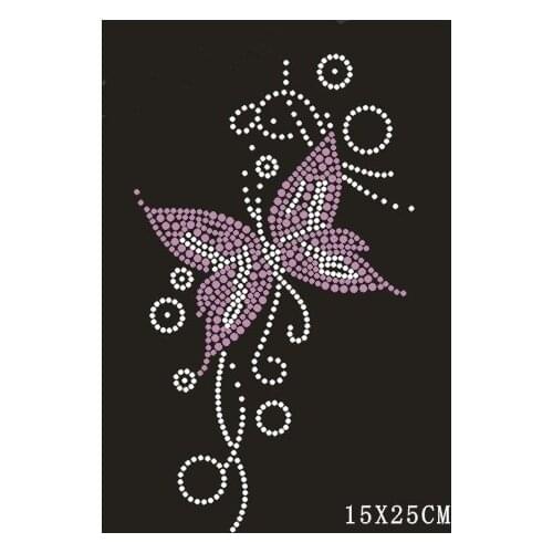 Strass Butterfly rhinestone iron on transfers designs designs iron on transfer hot fix rhinestone patches for shirt