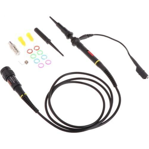 OOTDTY 1 Set 1X 10X P2200 200MHz High Precision Oscilloscope Probe Alligator Test Clip with Adjustable Attenuation Rate