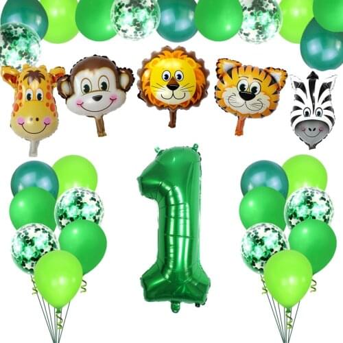 Tiger Animal Balloons Garland Kit Jungle Safari Theme Party Supplies Favors Kids Boys Birthday Party Baby Shower Decorations