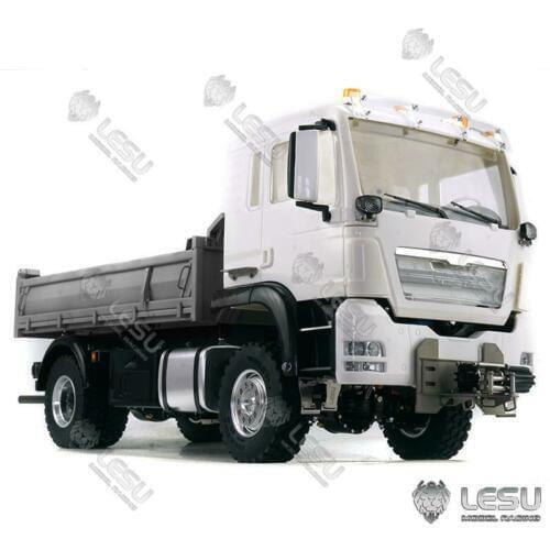 LESU 1/14 Metal 4*4 Chassis MAN TGS Hydraulic Dumper Truck Light Sound Motor ESC TH16800-SMT2