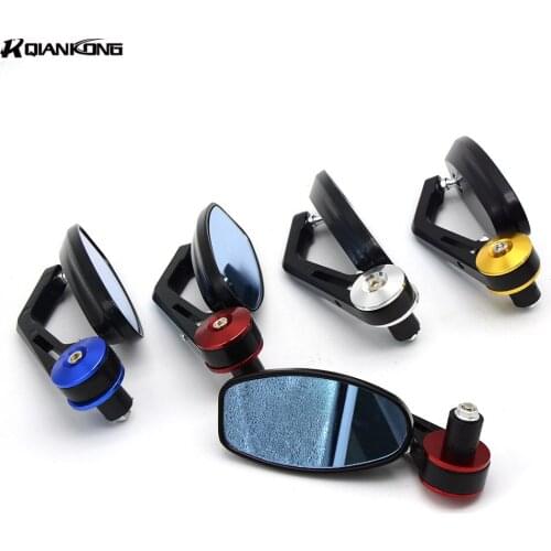 Universal 7/8 "22mm Aluminum Handle Bar End Motorcycle Mirror Motor Scooters For Kawasaki Ninja 250 300 Z250 Z800 Z1000 MT09