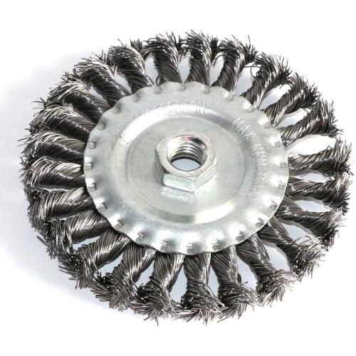 M14 screw 5 inch Wire Wheel Brush Twist-Knotted 125mm For Angle Grinder Steel Wire & Alloy Metals Twisted & Crimped Wire Brush