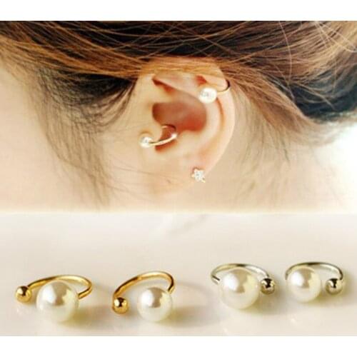 Fashion Jewelry Pearl Ear Clips U Clips No Earrings Bohemia Statement Earrings New Clip Earrings Womens Elegant Earrings