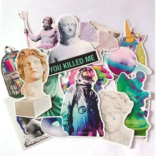 16PCS Statue funny Stickers Crafts And Scrapbooking stickers book Student label Decorative sticker kids toys