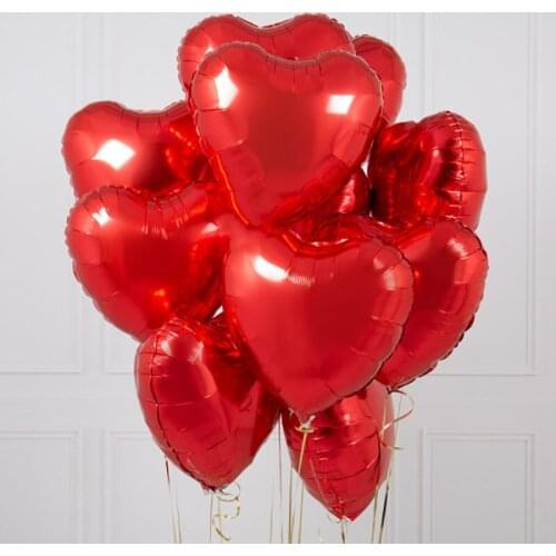 5/10pcs 18 Inch Rose Gold Red Foil Heart Balloons Marriage Helium Inflatable Balloon Metallic Wedding Birthday Party Decor Gifts
