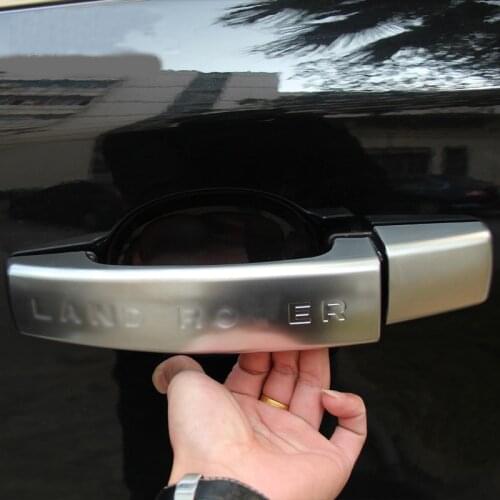 8Pcs of Silver/Black/Mirror Chrome Car Door Handle Cover Trim Sticker For Land Rover Discovery 3 For Discovery 4 LR4 2010-2016