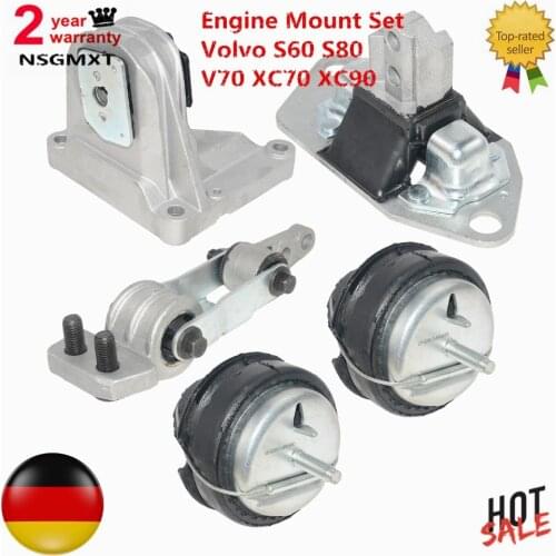 AP03 Brand New 5pcs Engine Mount Kit/set For Volvo S60 S80 V70 XC70 XC90 Ref: 8649597 30748811 8683936