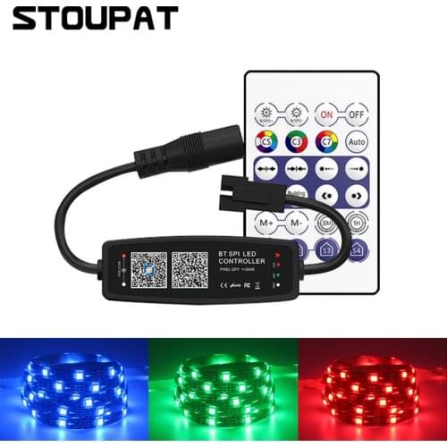 DC5-24V WS2811 WS2812B Controller Bluetooth Music for Pixel LED Strip Light SK6812 WS2812 Tape Lights APP Remote Controller