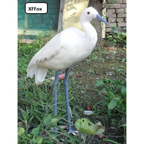 Big real life Egret model foam&feather simulation white Egret bird doll gift about 60x45cm xf0830