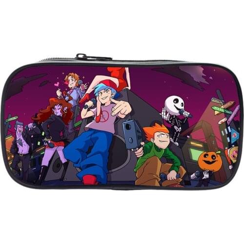 Friday Night Funkin Cosmetic Case Pencil Case Music Rhythm Game Pencil Case Cartoon Stationery Storage Bag School Supplies