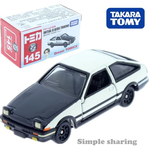 Dream Tomica NO. 145 Initial D AE86 TRUENO Toyota Takara Tomy Diecast Metal Car In Toy Vehicle Model Collection Anime