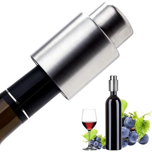 Stainless Steel Wine Stoppers Vacuum Seal Sealant Pump Champagne Stoppers Keeping Red Wine Fresh Kitchen Bar Tool Bottle Cover