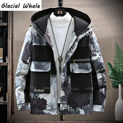 Glacial whale Men's Long Parkas