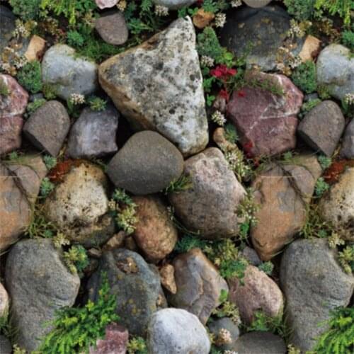 GLOW4U Self Adhesive Vinyl Stone Rock Wallpaper Peel and Stick Stone Moss Contact Paper Furniture Wall Paper Door Sticker