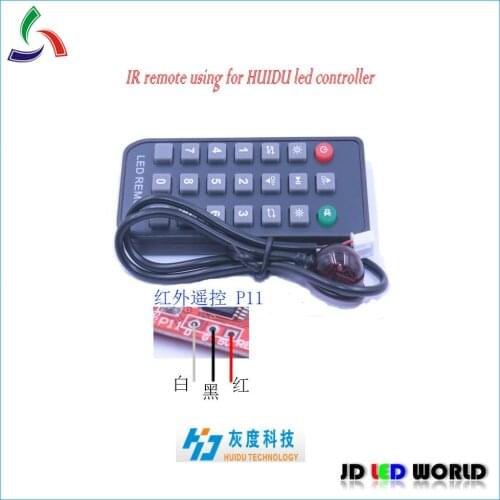 IR remote using for HUIDU(HD) single and dual color led sign controller