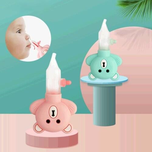 Childrens inhaler pump type anti reflux nasal aspirator Cartoon Bear safety and health nasal aspirator infant care