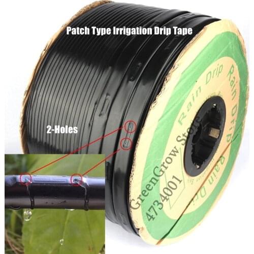 1000m/Roll 16*0.2mm 2-Holes Space10~20cm Patch Type Irrigation Drip Tape Greenhouse Farm Water Saving Irrigation Rain Drip Hose
