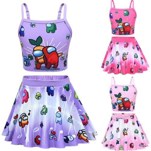 Girls Swimsuit Among us Kids Swimwear Two Piece Swimwear For Girls Summer Bikini Set Kids Camisole Swimsuit Lovely Cos Swimwear