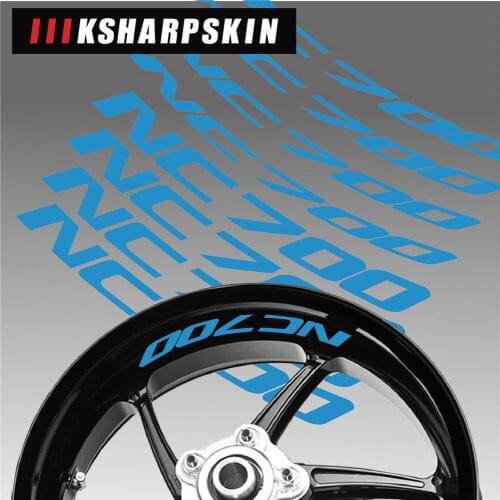 Motorcycle sticker waterproof decorative wheel stripe logo with reflective MOTO inner ring decal for Honda NC700 nc 700