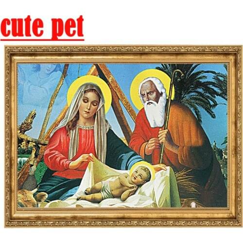 Mosaic Pattern Religion 5D Diamond Embroidery painting puzzle 5d Full diamond painting square Rhinestone Mosaic Gift Wallpaper