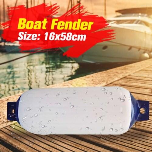 16x58cm Marine Fender Inflatable Bumper Boat Buoy Dock Shield Mooring Protection PVC Yacht Mudguard Anti UV with Reinforced Eye
