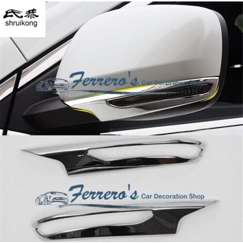 Free Shipping car styling sticker ABS rearview mirror rubbing strip sequins for Renault Kadjar high quality