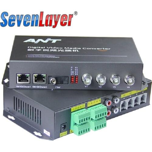 Fiber optic Video Audio Data Alarm Ethernet Digital Transmitter Receiver Single Fiber FC 20KM for CCTV Bi-directional signal