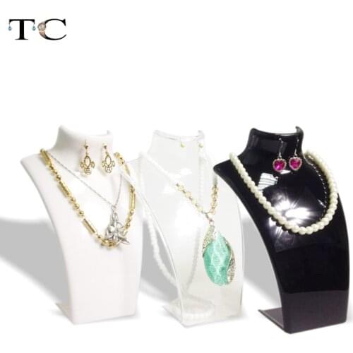 Hot Sale Three Colors 20*13.5*7.3CM Mannequin Necklace Jewelry Pendant Display Stand Holder Show Decorate Jewelry Display Shelf