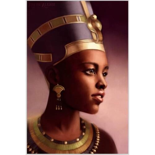 Full Round/square drill diamond embroidery 3d cross stitch fashion diamond mosaic pictures of rhinestones African girl AS872