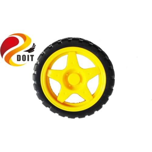 SZDOIT Rubber Anti-Slip Wheel Tracking Obstacle Avoidance Car Tire TT Motor Wheel For Smart Robot Car Chassis Part